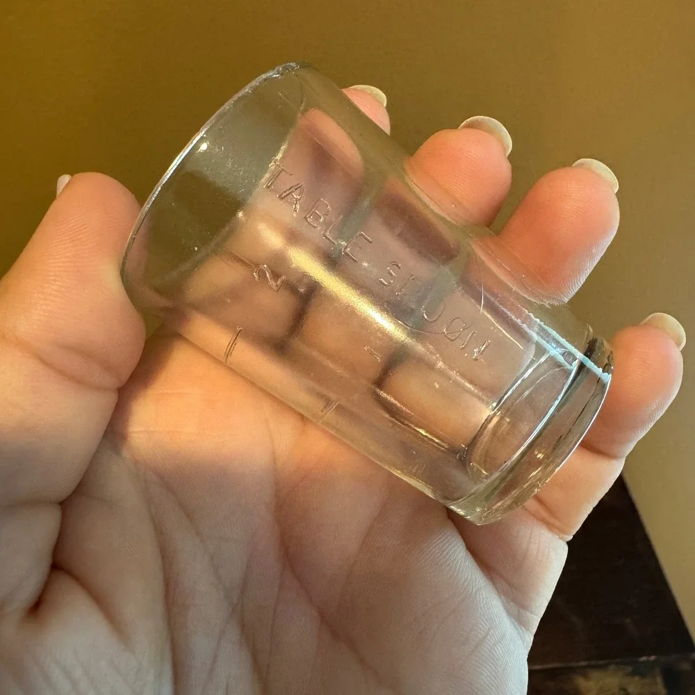 Vintage Clear Glass‎ Embossed Teaspoon Tablespoon Measuring Cup